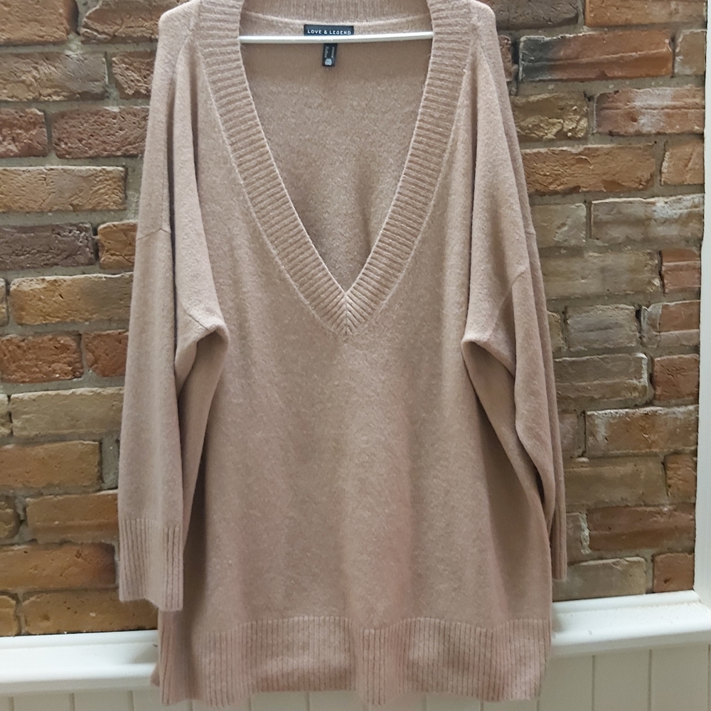Millennial pink love and legend sweater
